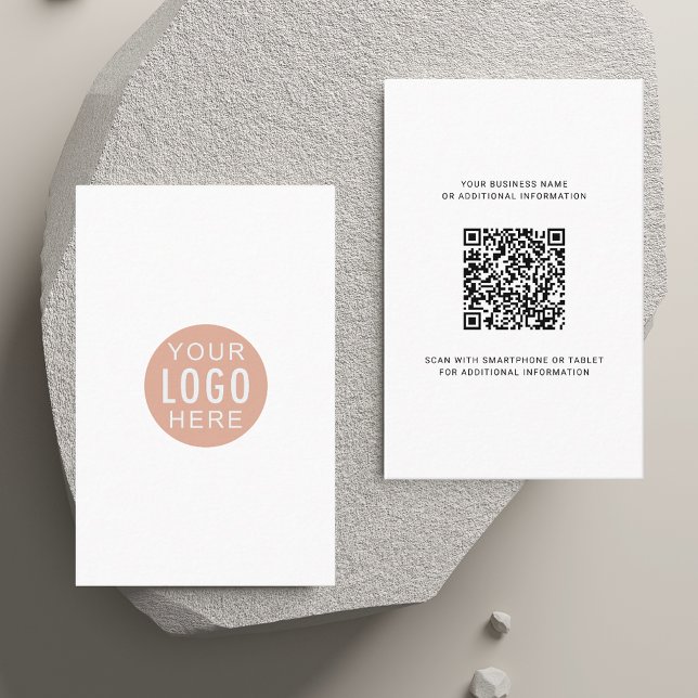 Benutzerdefiniertes Logo und QR Code DIY Moderne Visitenkarte (Custom Logo and QR Code DIY Modern Business Card)