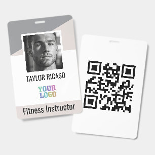 Benutzerdefiniertes Logo und QR-Code Geschäft Pers Ausweis
