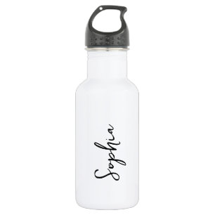 Benutzerdefiniertes Logo und Text auf schwarz Edelstahlflasche
