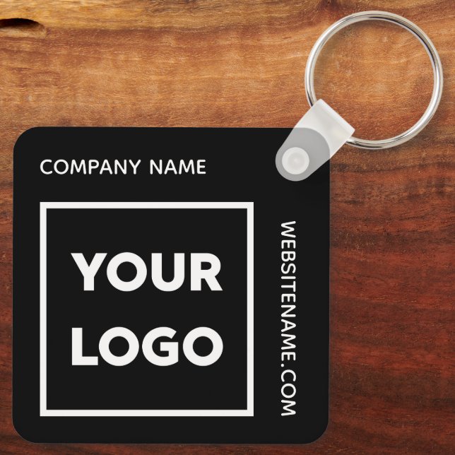 Benutzerdefiniertes Logo und Text-Business-Swag Sc Schlüsselanhänger (Rückseite)