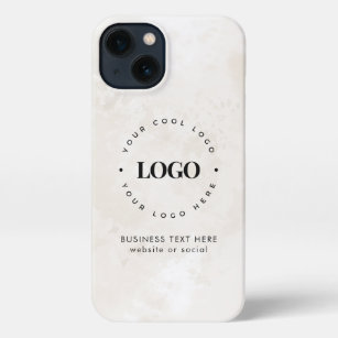 Benutzerdefiniertes Logo und Text-Chic-Marmor für  iPhone Hülle