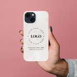 Benutzerdefiniertes Logo und Text-Chic-Marmor für  iPhone Hülle<br><div class="desc">Mit diesem coolen iPhone-Gehäuse mit Marmorhintergrund,  individuellem Logo und Text fördern Sie Ihr Geschäft. Fügen Sie einfach Ihre Daten hinzu,  indem Sie auf "Personalisieren" klicken.</div>