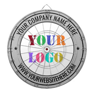 Benutzerdefiniertes Logo und Text für Ihr Business Dartscheibe
