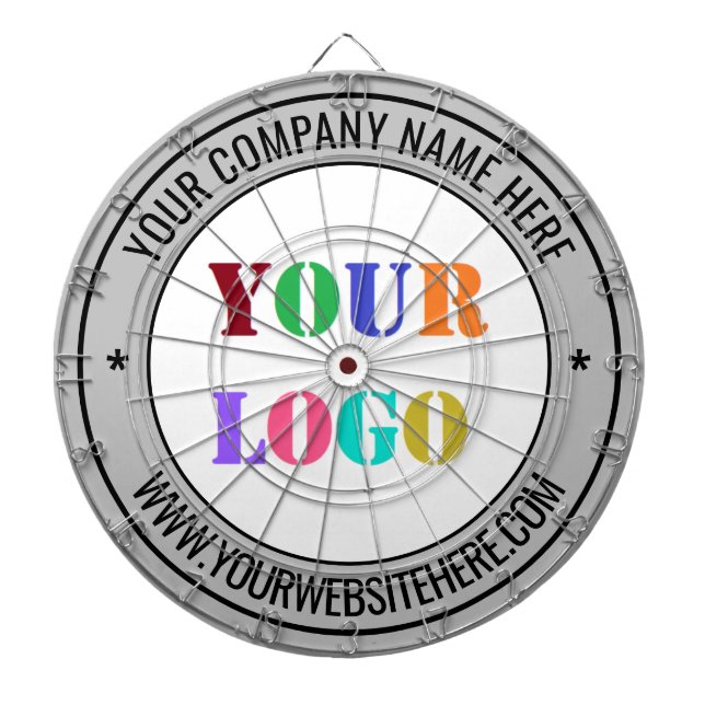 Benutzerdefiniertes Logo und Text für Ihr Business Dartscheibe (vorne)