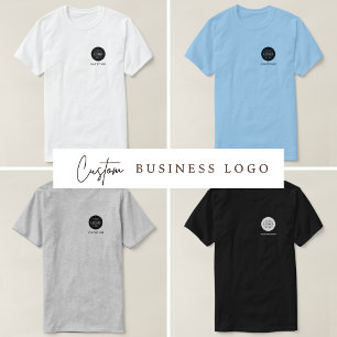 Benutzerdefiniertes Logo und Text Unternehmen T-Shirt