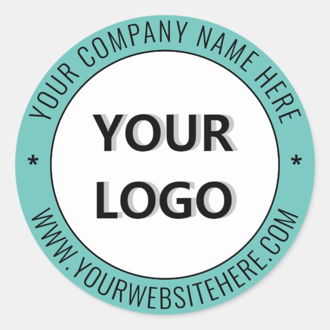 Benutzerdefiniertes Logo und Text - Werbegeschäft Runder Aufkleber (Vorderseite)