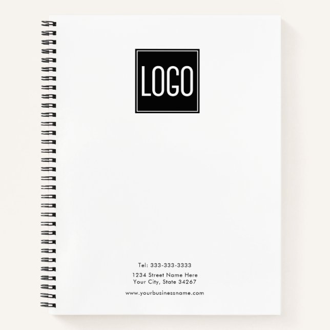 Benutzerdefiniertes Logo | Unternehmen Notizbuch (Vorderseite)