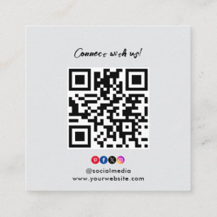 Benutzerdefiniertes Logo Verbindung mit US Square  Quadratische Visitenkarte