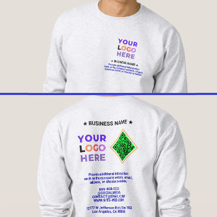 Benutzerdefiniertes Logo vorne und hinten & QR-Cod Sweatshirt
