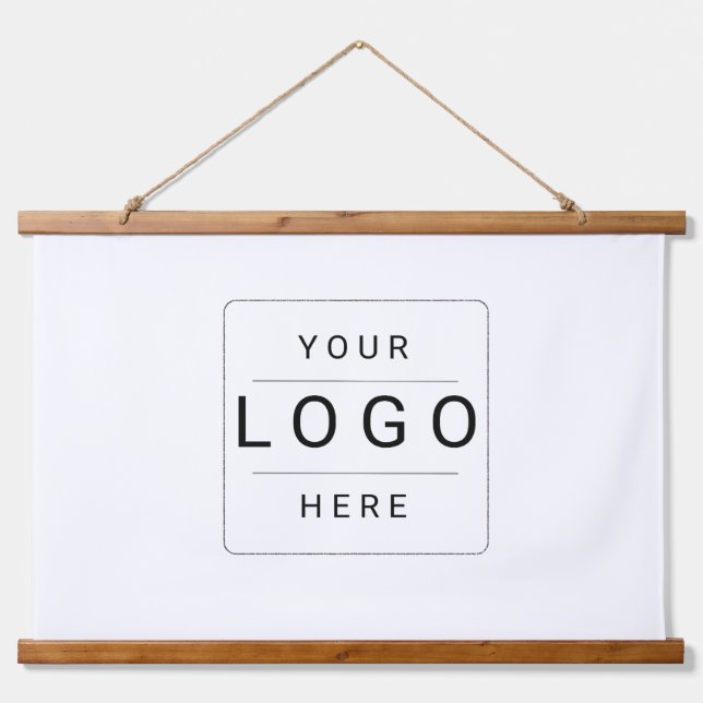 Benutzerdefiniertes Logo Wandteppich Mit Holzrahmen (Vorne)