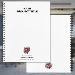 Benutzerdefiniertes Logo, Website, Name, Weiß Notizbuch