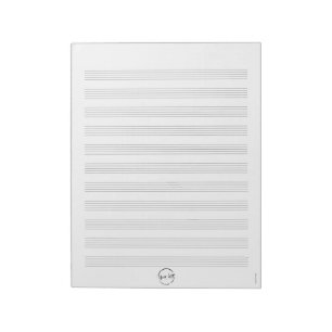 Benutzerdefiniertes Logo Weiße Notenpapier-Notizbl Notizblock