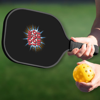 Benutzerdefiniertes Logo Werbe Schwarz Pickleball Schläger