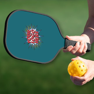 Benutzerdefiniertes Logo Werbe Teal Pickleball Schläger