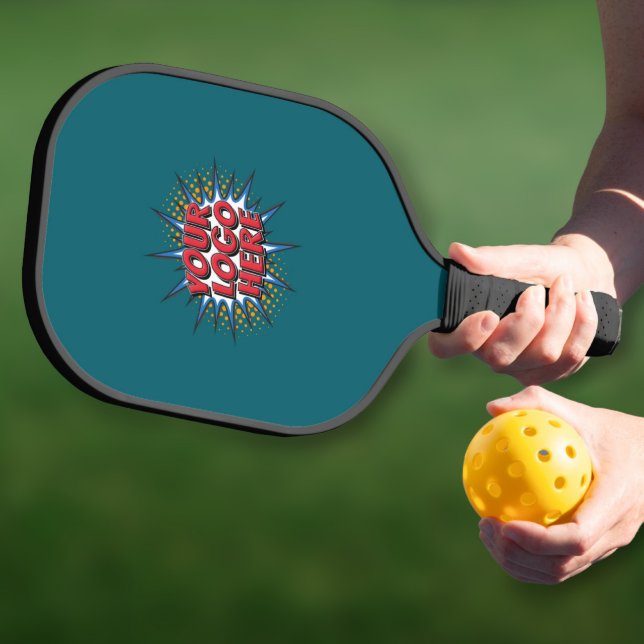 Benutzerdefiniertes Logo Werbe Teal Pickleball Schläger (Von Creator hochgeladen)