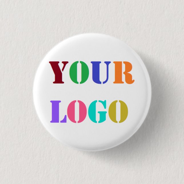 Benutzerdefiniertes Logo Werbeunternehmen Personal Button (Vorderseite)