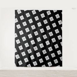 Benutzerdefiniertes Logodesign Foto Diagonale Anze Wandteppich