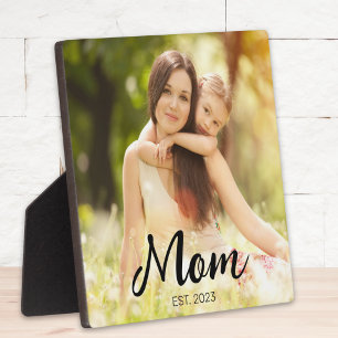 Benutzerdefiniertes Mama-Moderne-Schrift-Foto eing Fotoplatte