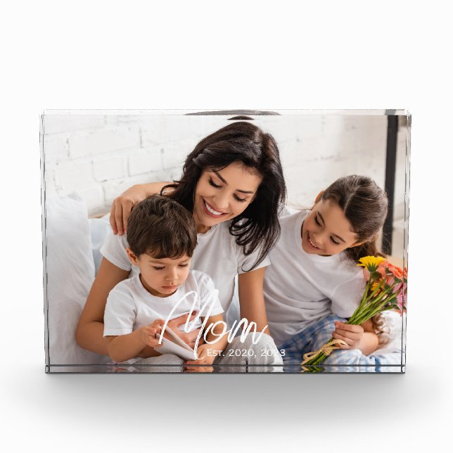 Benutzerdefiniertes Mama Modernes Skript Foto (Vorderseite)