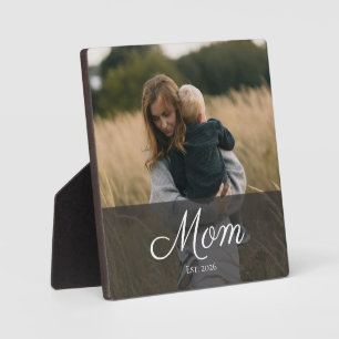 Benutzerdefiniertes Mama Modernes Skript Foto Fotoplatte