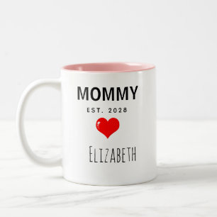 Benutzerdefiniertes Mama- und Papa-Mug-Set-Geschen Zweifarbige Tasse
