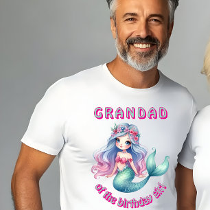 Benutzerdefiniertes Meerjungfrau-Opa-des-Geburtsta T-Shirt