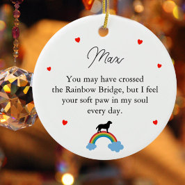 Benutzerdefiniertes Memorial für Labrador Keramik Ornament