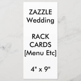 Benutzerdefiniertes Menü und Programmkarten 9"x4"  Menükarte
