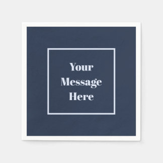 Benutzerdefiniertes Message Navy und Light Blue Pa Serviette