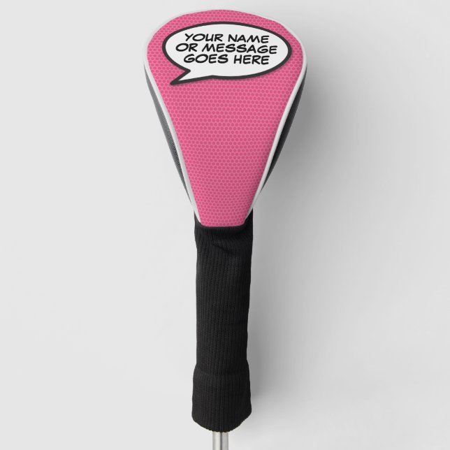 Benutzerdefiniertes Message Speech Bubble Fun Comi Golf Headcover (Vorderseite)