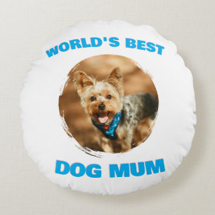 Benutzerdefiniertes Minimales Bestes Hund Katze Ma Rundes Kissen