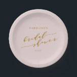 Benutzerdefiniertes Minimalistisches elegantes ros Pappteller<br><div class="desc">Mit diesen Minimalistischen, eleganten Brautparty Paper-Tellern stärken Sie Ihr Brautparty beim Essen. Diese Teller mit einem weichen rosa Hintergrund und einer modernen, eleganten Typografie verbinden Praxisnähe und Stil. Ideal, um Ihre Veranstaltung mit einem schicken und einheitlichen Look zu versehen, können sie personalisiert sein, die Braut zu feiern. Ideal, um eine...</div>