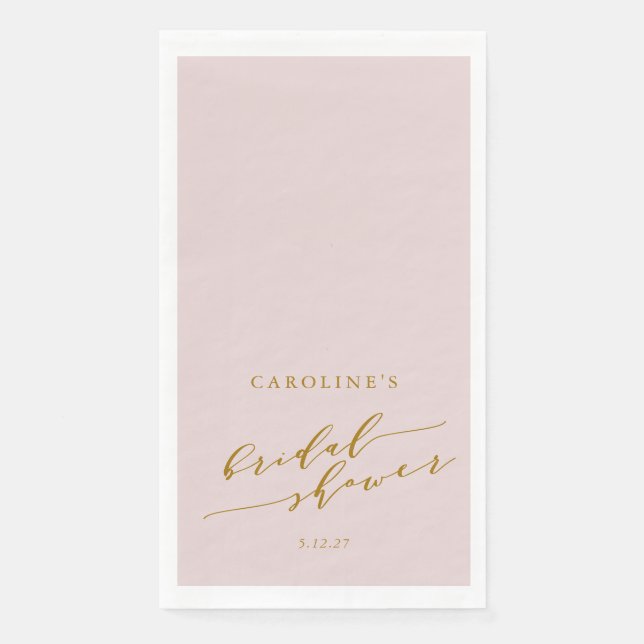 Benutzerdefiniertes Minimalistisches elegantes ros Serviette (Vorderseite)