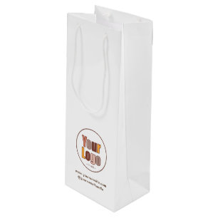 Benutzerdefiniertes Minimalistisches Firmenlogo Geschenktüte Für Weinflaschen