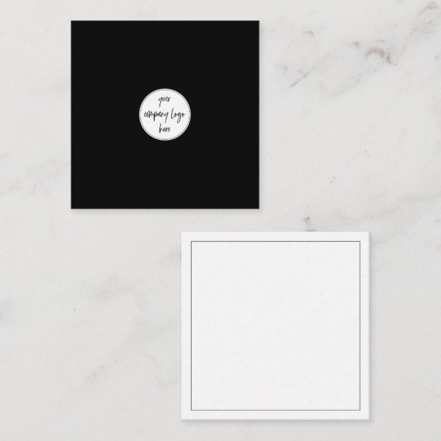 Benutzerdefiniertes Minimalistisches Firmenlogo Mitteilungskarte (Vorne/Hinten)