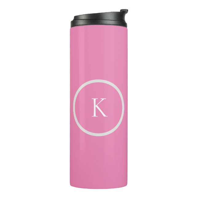 Benutzerdefiniertes minimalistisches Monogramm Thermosbecher (Nach links gedreht)