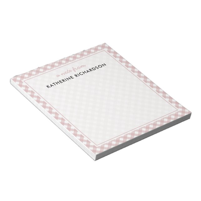 Benutzerdefiniertes Minimalistisches rosa Farbmust Notizblock (angewinkelt)