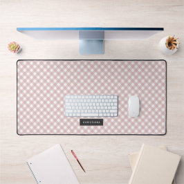 Benutzerdefiniertes Minimalistisches rosa Farbmust Schreibtischunterlage