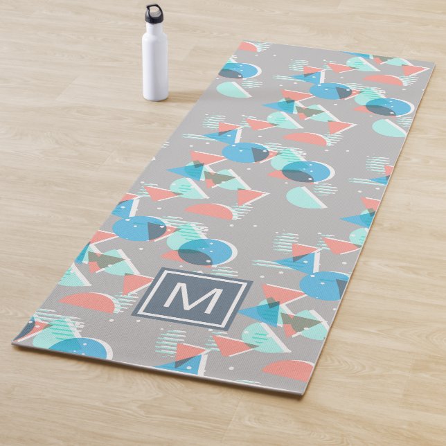 Benutzerdefiniertes Mit Monogramm Abstraktes geome Yogamatte (Beispiel)