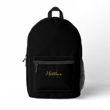 Benutzerdefiniertes Mit Monogramm Schwarzes Rucksa