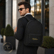 Benutzerdefiniertes Mit Monogramm Schwarzes Rucksa