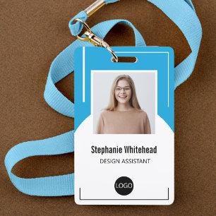 Benutzerdefiniertes Mitarbeiter-Foto-ID-Logo Aqua Ausweis