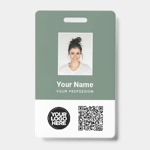 Benutzerdefiniertes Mitarbeiterfoto, QR- und Bar-C Ausweis