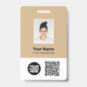 Benutzerdefiniertes Mitarbeiterfoto, QR- und Bar-C Ausweis