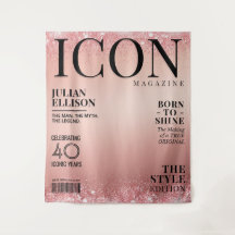 Benutzerdefiniertes Mode-Magazin-Banner, Rose-Gold