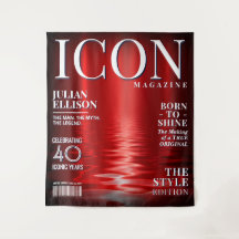 Benutzerdefiniertes Mode-Magazin-Banner, Schwarz-R