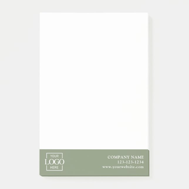 Benutzerdefiniertes modernes einfaches Geschäftslo Post-it Klebezettel (Vorderseite)