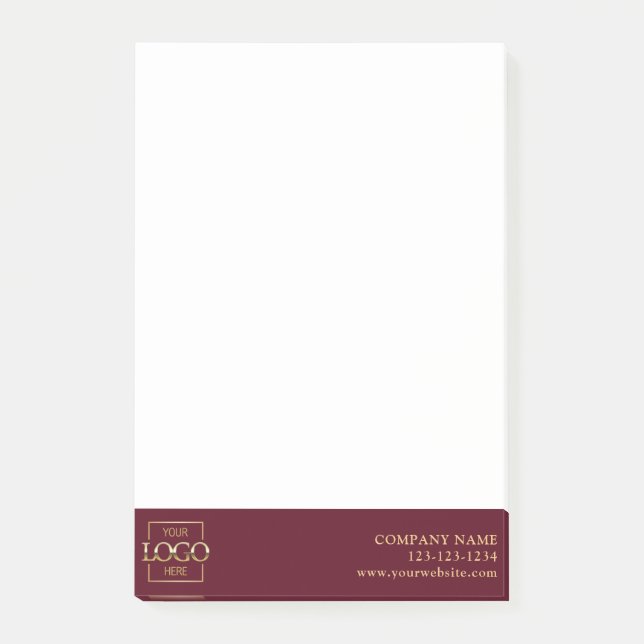 Benutzerdefiniertes modernes einfaches Geschäftslo Post-it Klebezettel (Vorderseite)