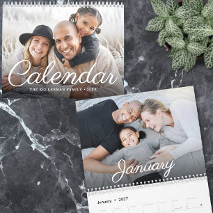 Benutzerdefiniertes modernes Familienfoto erstelle Kalender