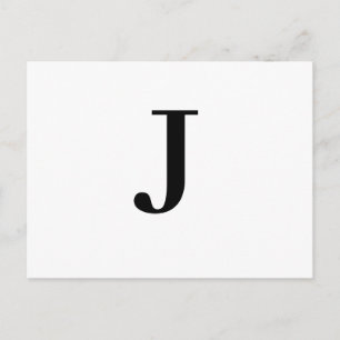 Benutzerdefiniertes modernes minimalistisches Alph Postkarte